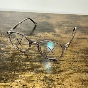 Enhance 4136 Women’s Eyeglass Frames Grey Crystal Full Rim 48-20-145